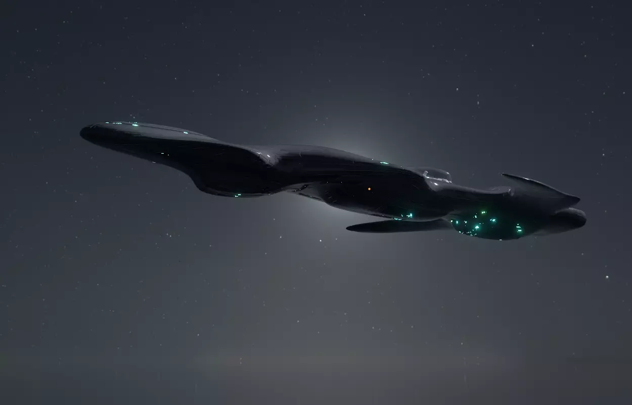 Frigate Spaceship 3D model_0