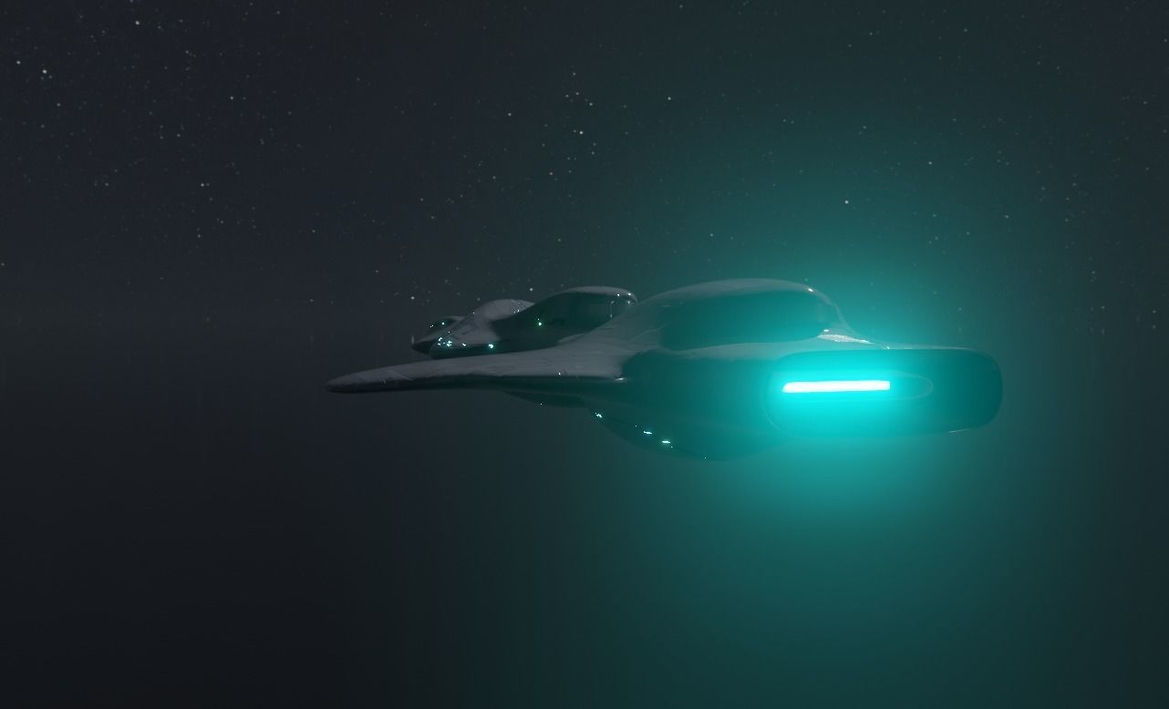 Frigate Spaceship 3D model_7