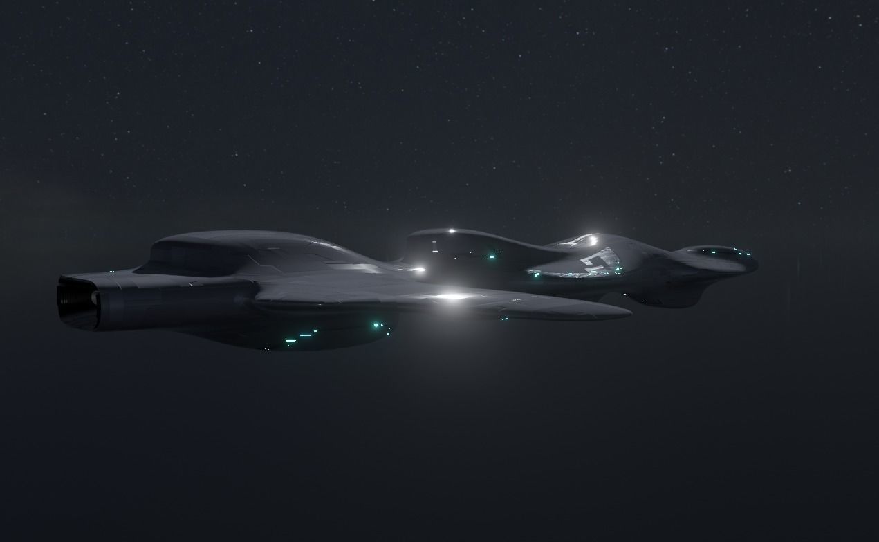 Frigate Spaceship 3D model_6