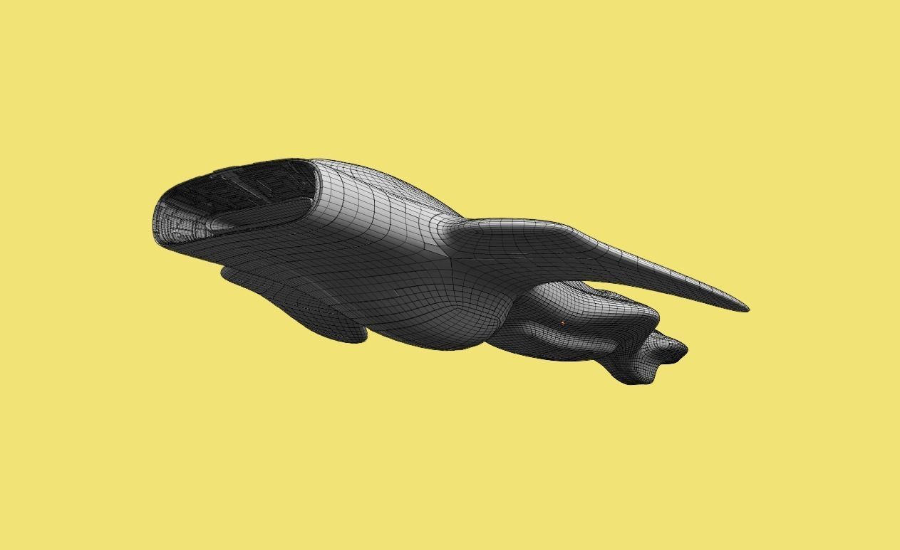 Frigate Spaceship 3D model_35