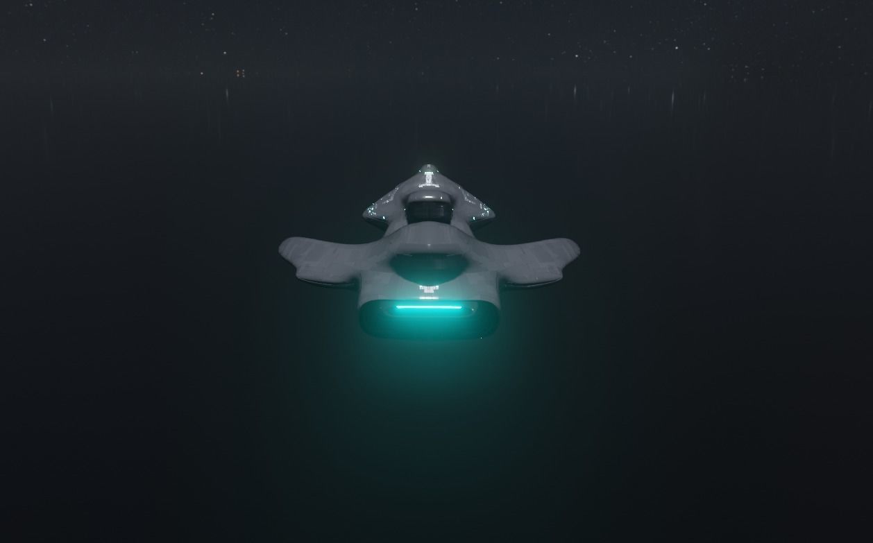 Frigate Spaceship 3D model_16