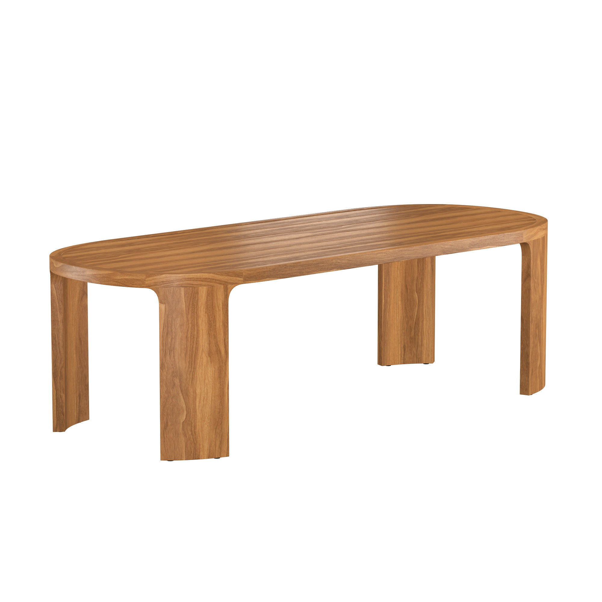 BRONTE TEAK RECTANGULAR DINING TABLE 3D model_1