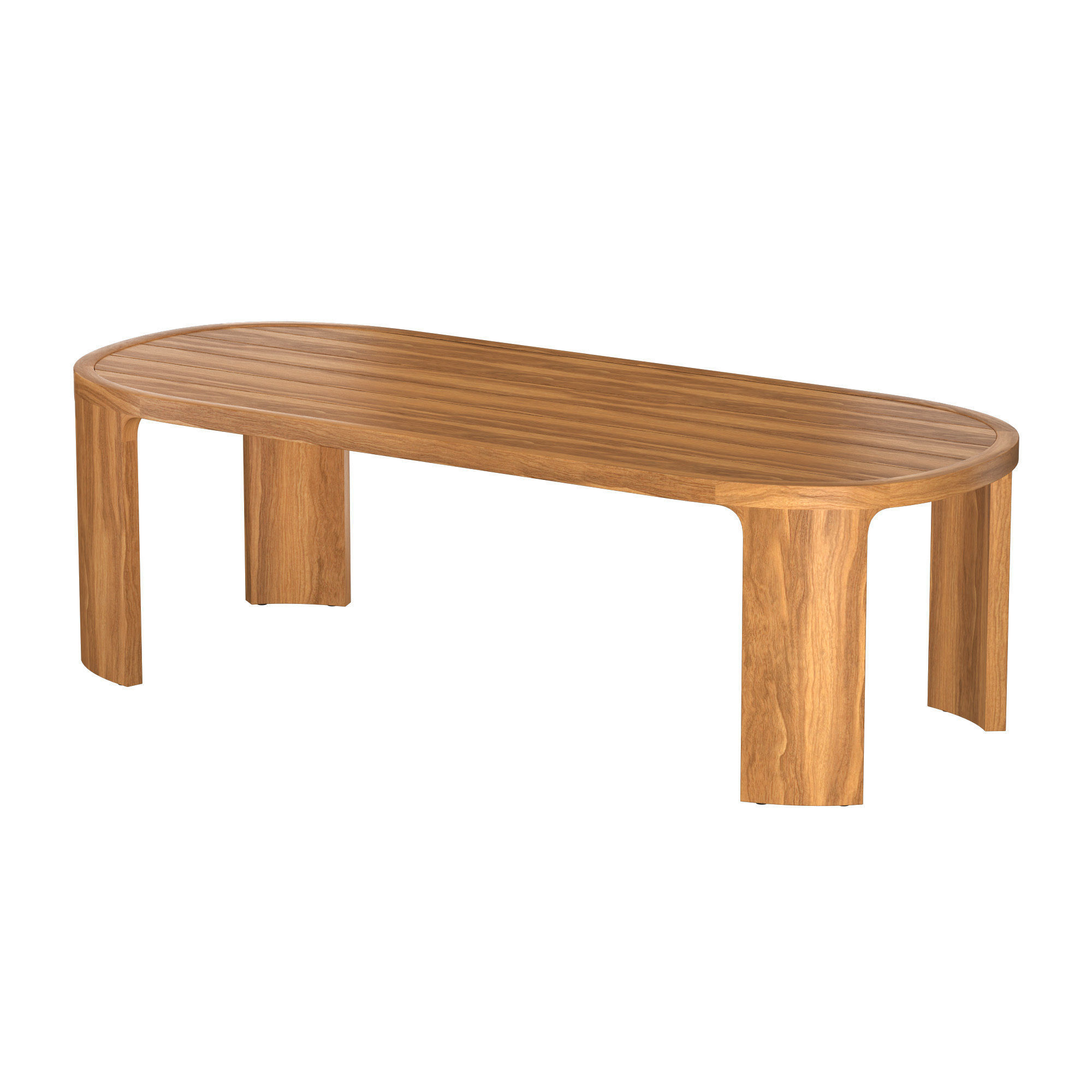BRONTE TEAK RECTANGULAR DINING TABLE 3D model_3