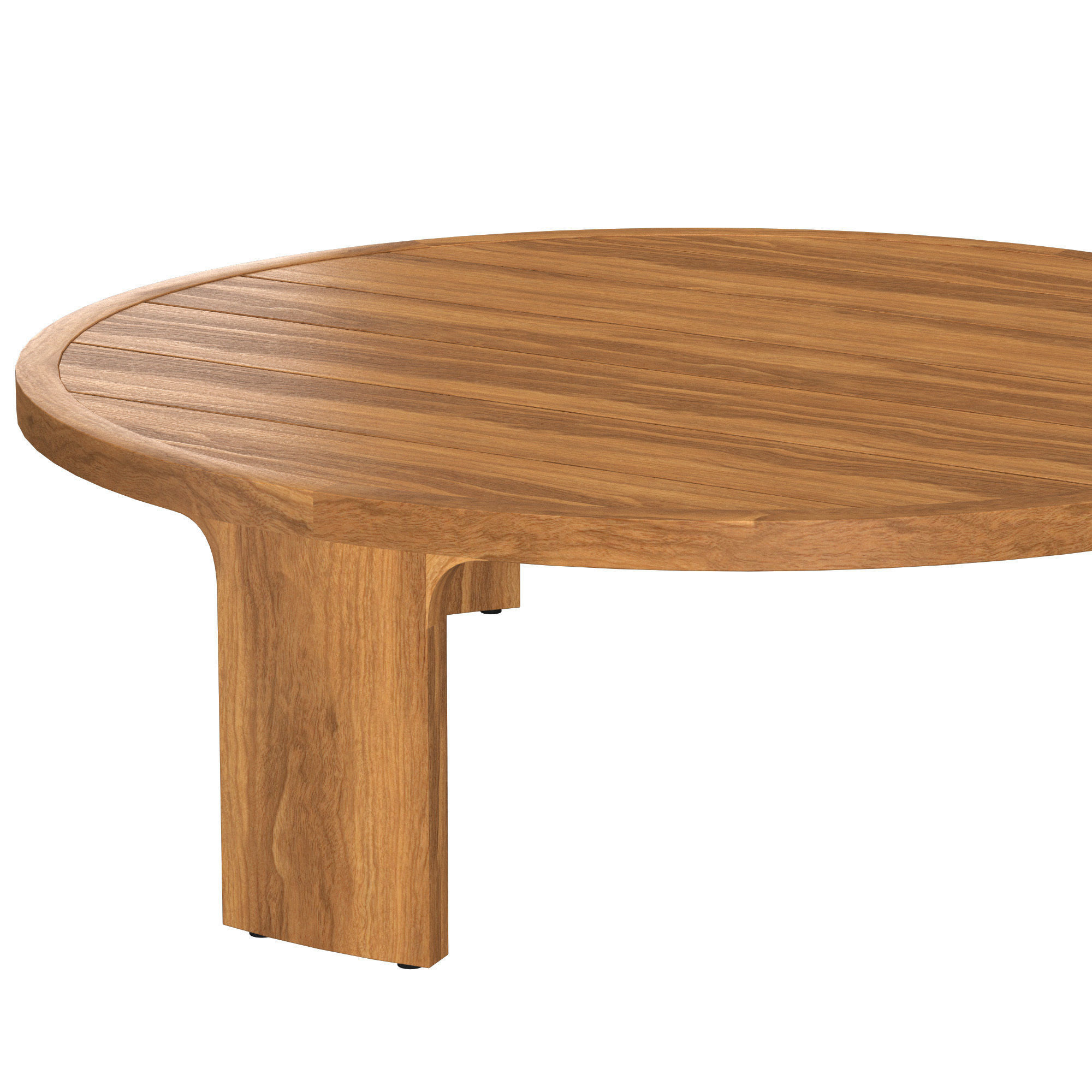 BRONTE TEAK ROUND COFFEE TABLE 3D model_3