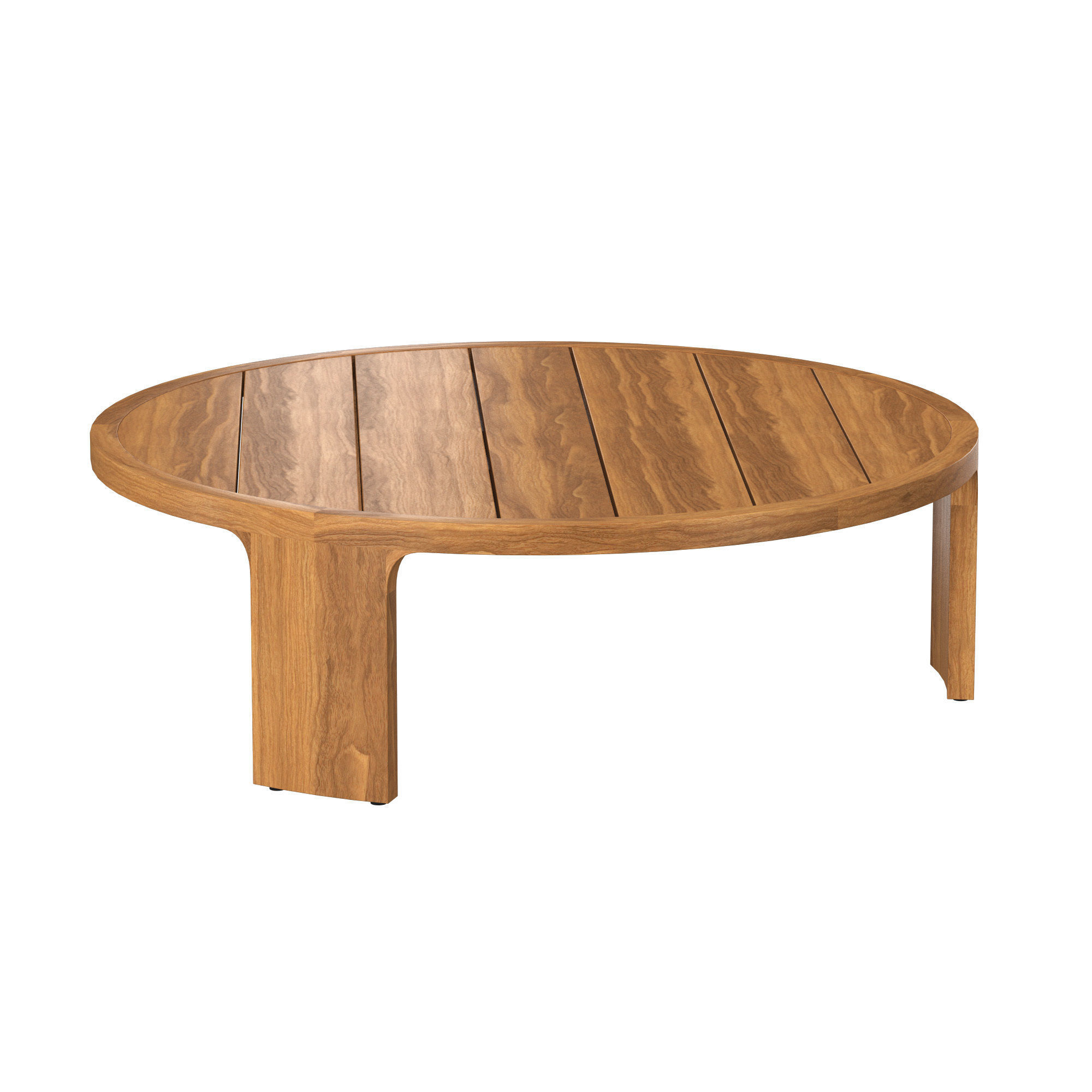 BRONTE TEAK ROUND COFFEE TABLE 3D model_4