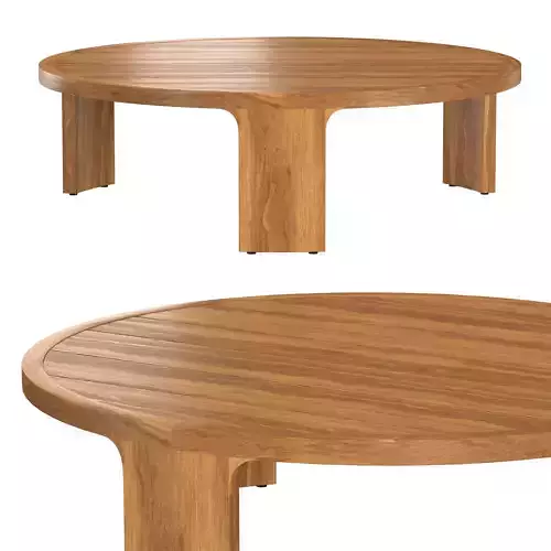  BRONTE TEAK ROUND COFFEE TABLE
