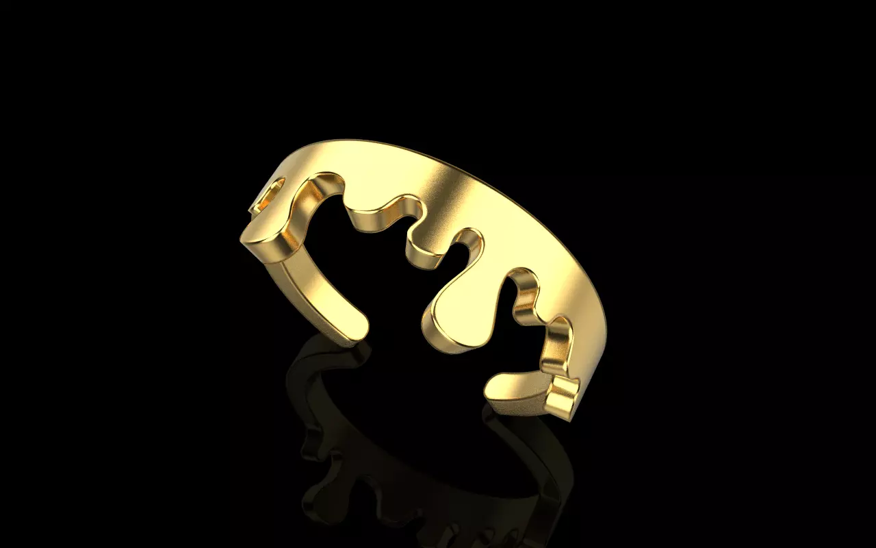 Melting ring model 624 3D print model_0