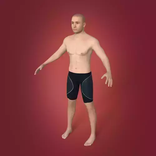 Realistic Man Model - Rigged Low-poly 3D model