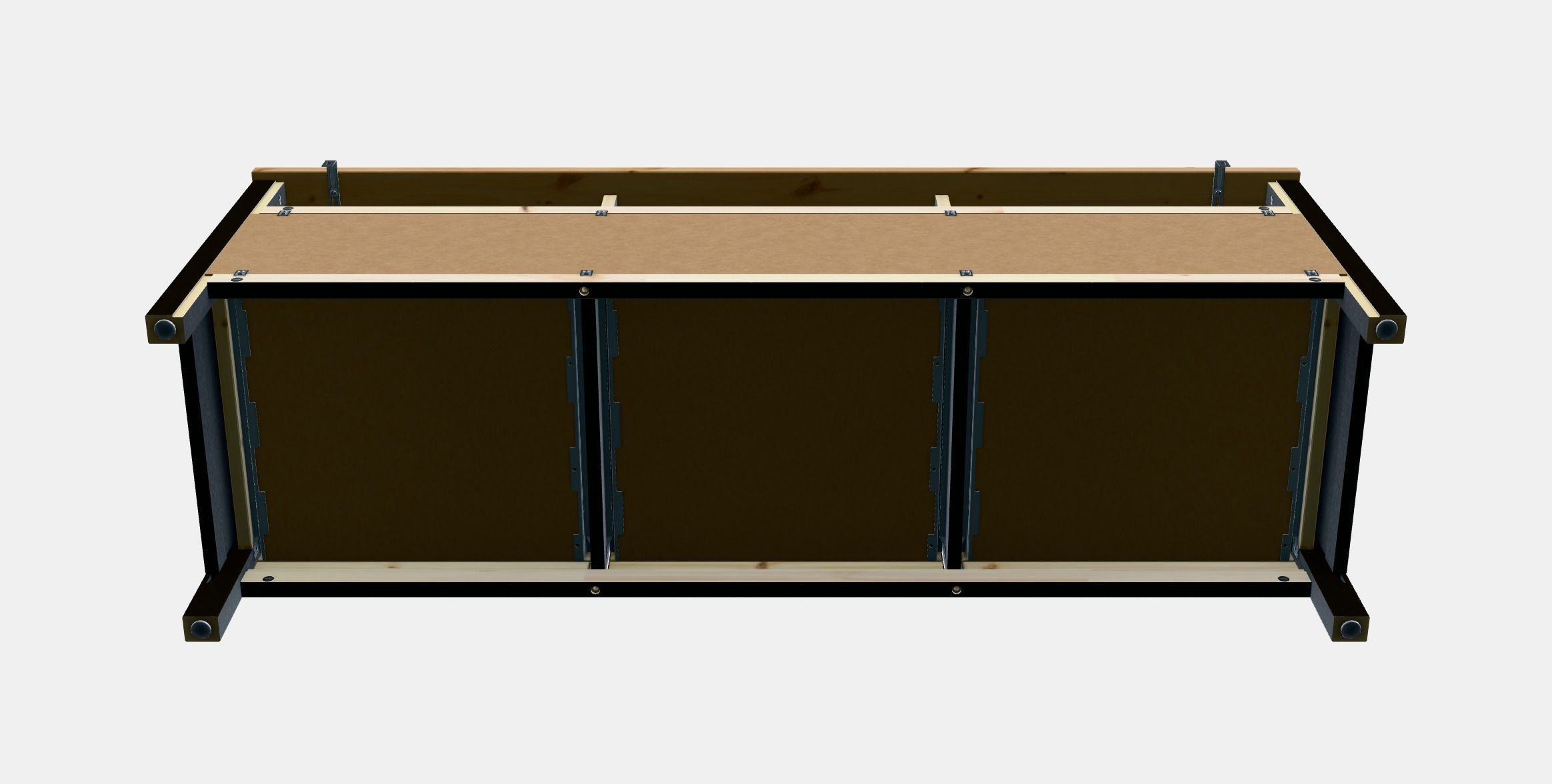 HEMNES TV bench Low-poly 3D model_7