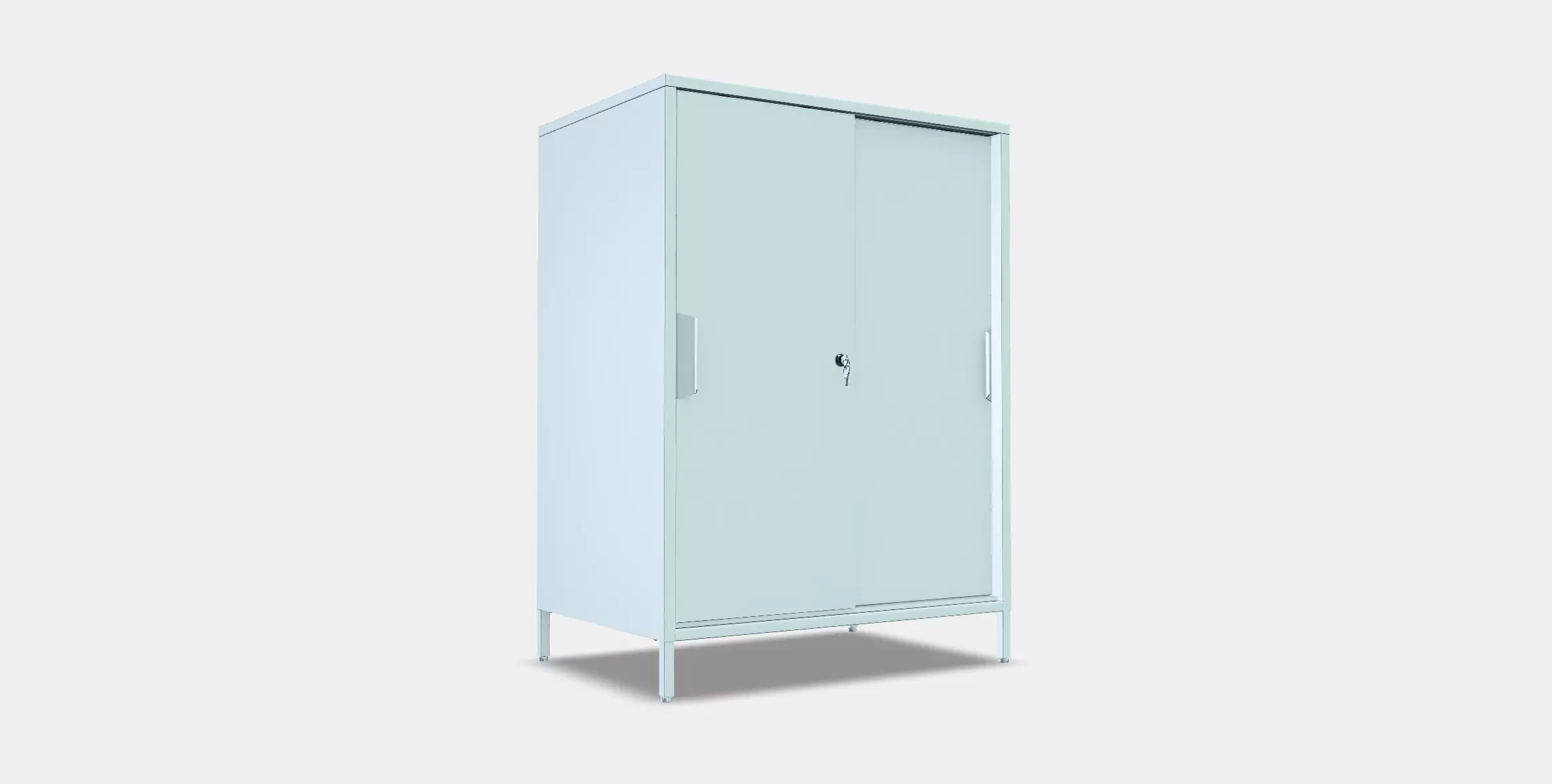 TROTTEN Cabinet with sliding doors Low-poly 3D model_0