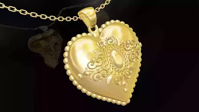 Heart Gold Pendant Jewelry