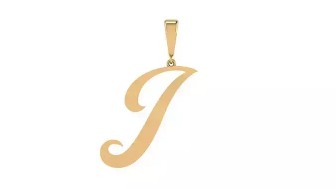 Pendant Alphabet Letter I 20 mm Camp 3D print model