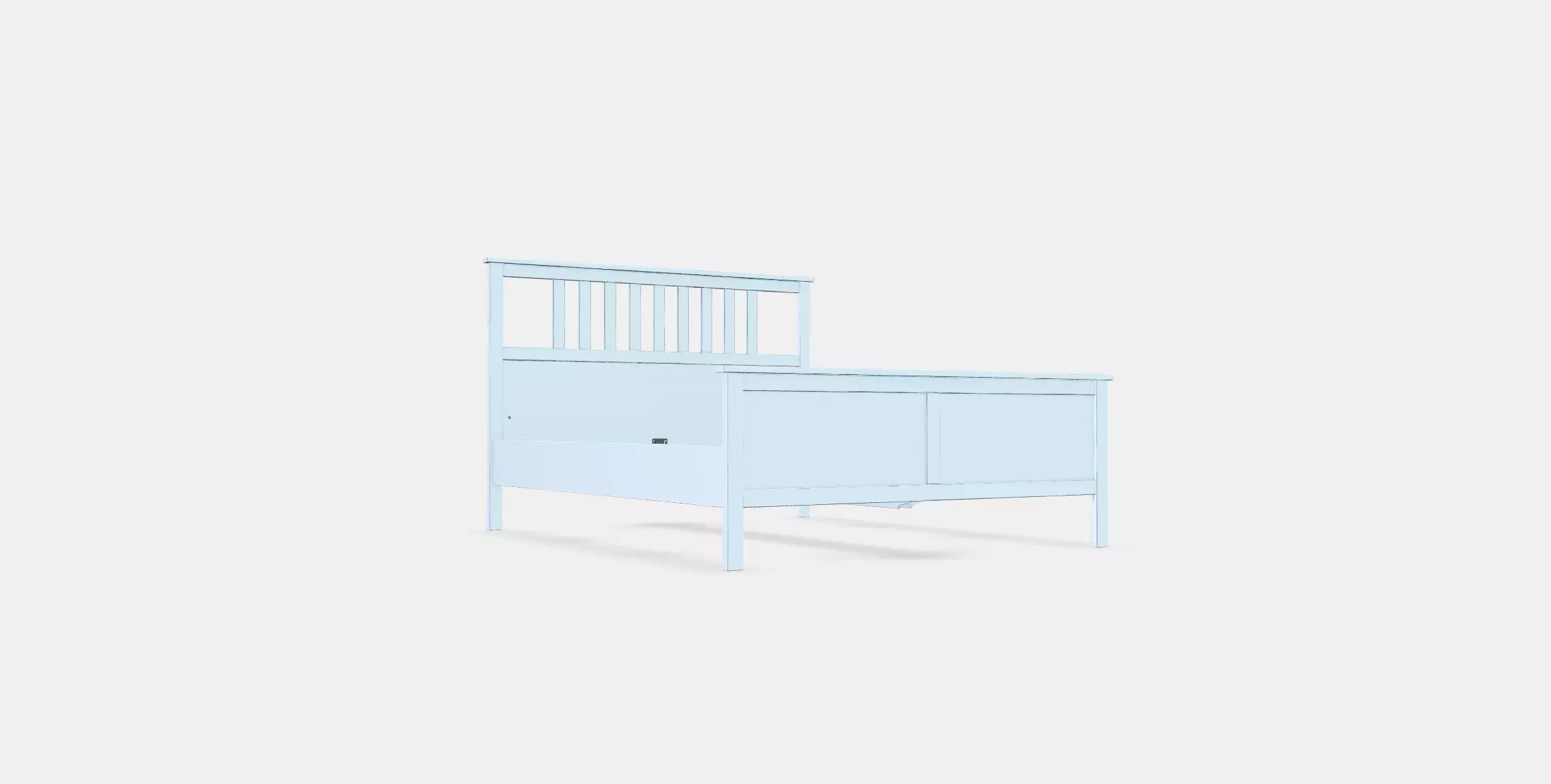 HEMNES Bed frame Low-poly 3D model