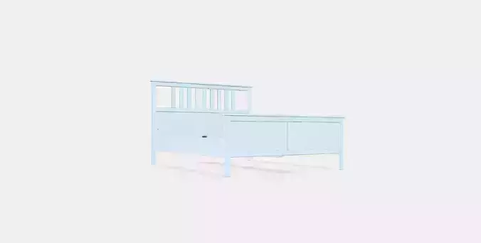 HEMNES Bed frame Low-poly 3D model