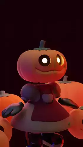 Character Pumpkin Girl Halloween 