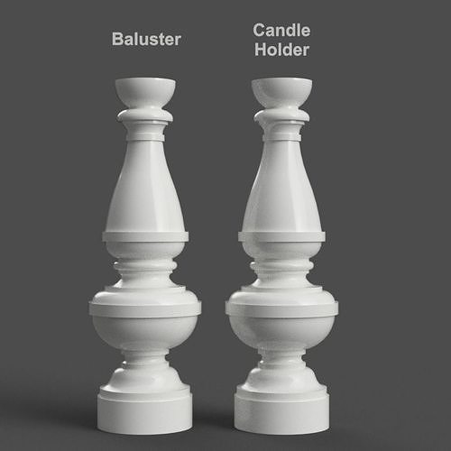 BALUSTER - TABLE LEG - FURNITURE - STAIRS - CANDLE HOLDER 3D print model