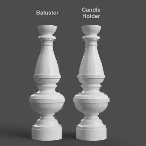 BALUSTER - TABLE LEG - FURNITURE - STAIRS - CANDLE HOLDER 3D print model