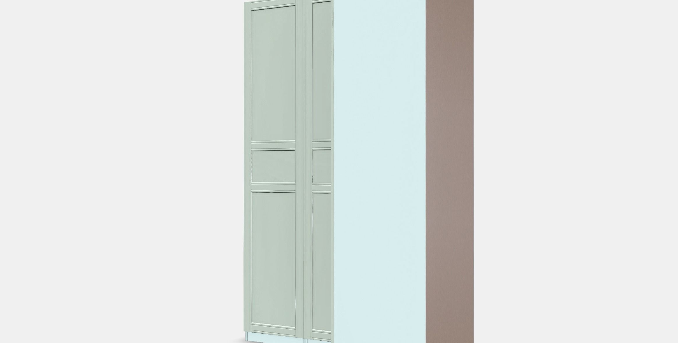 PAX  FLISBERGET Corner wardrobe Low-poly 3D model_13
