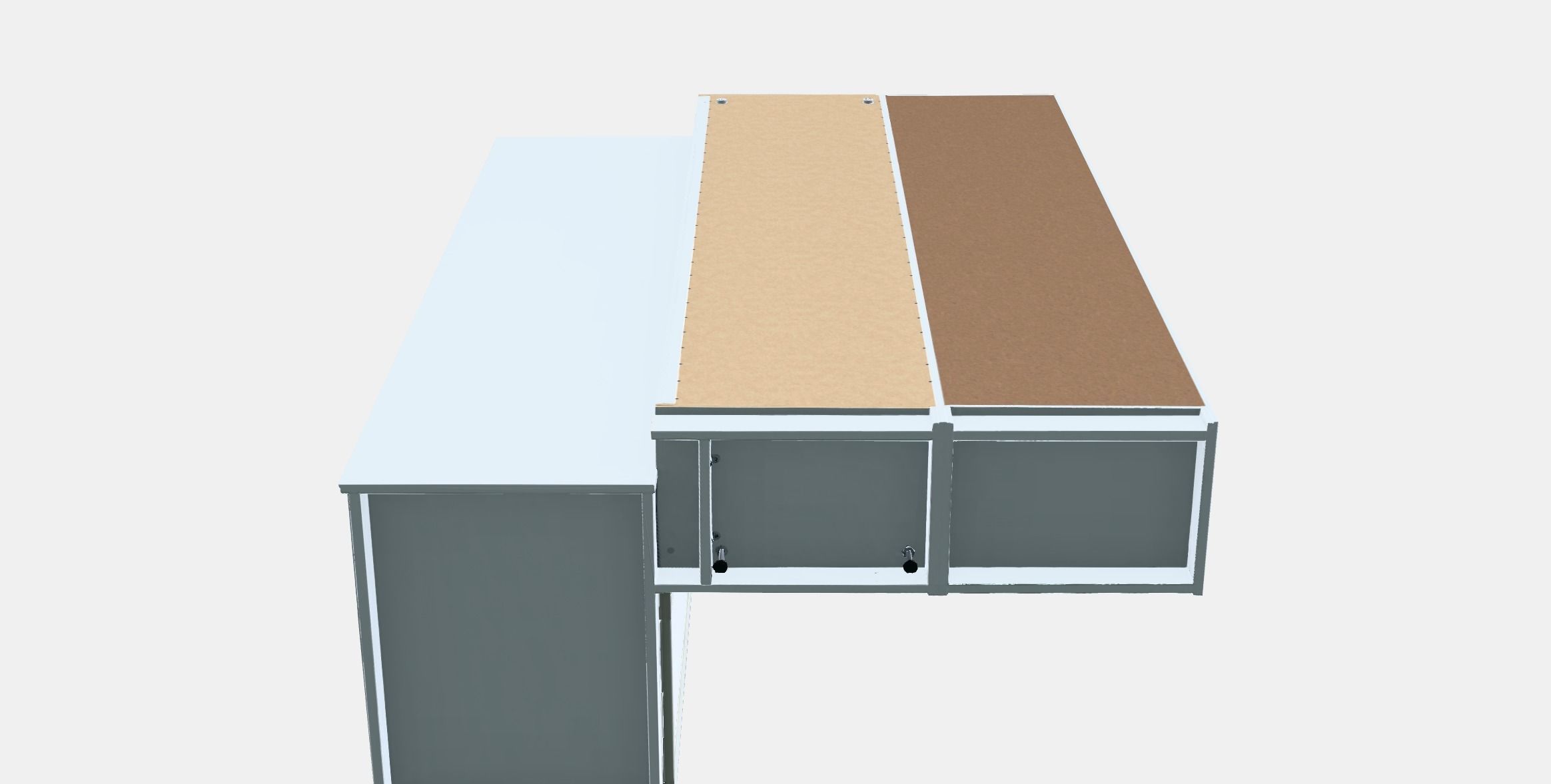 PAX  FLISBERGET Corner wardrobe Low-poly 3D model_7