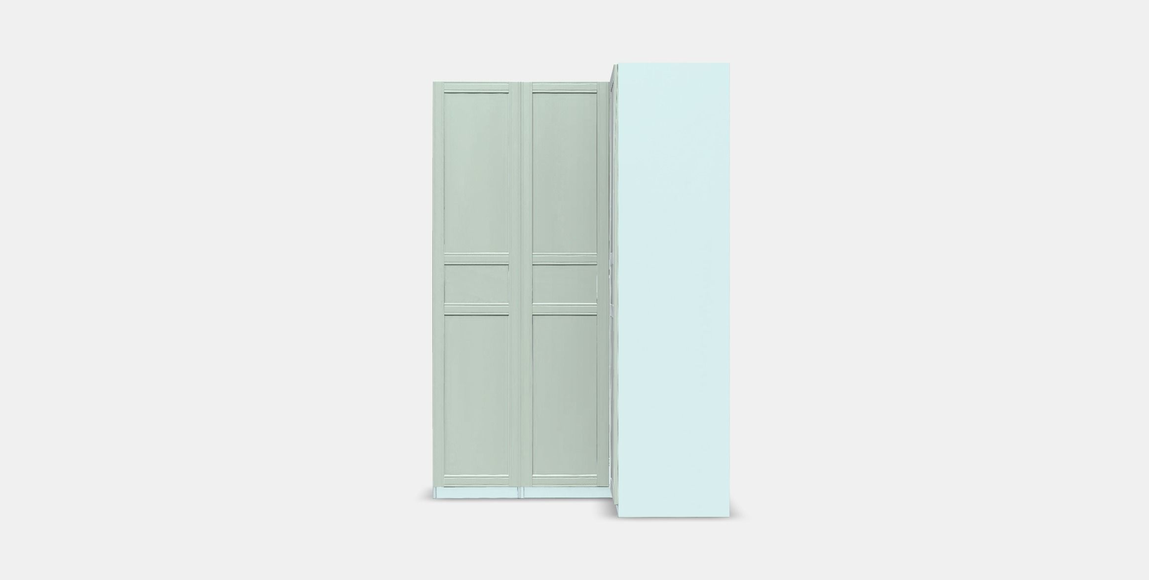 PAX  FLISBERGET Corner wardrobe Low-poly 3D model_9