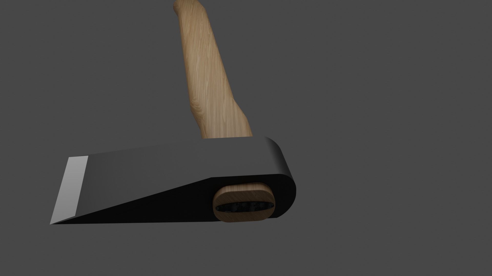 Game Ready Wood Axe 3D model_2