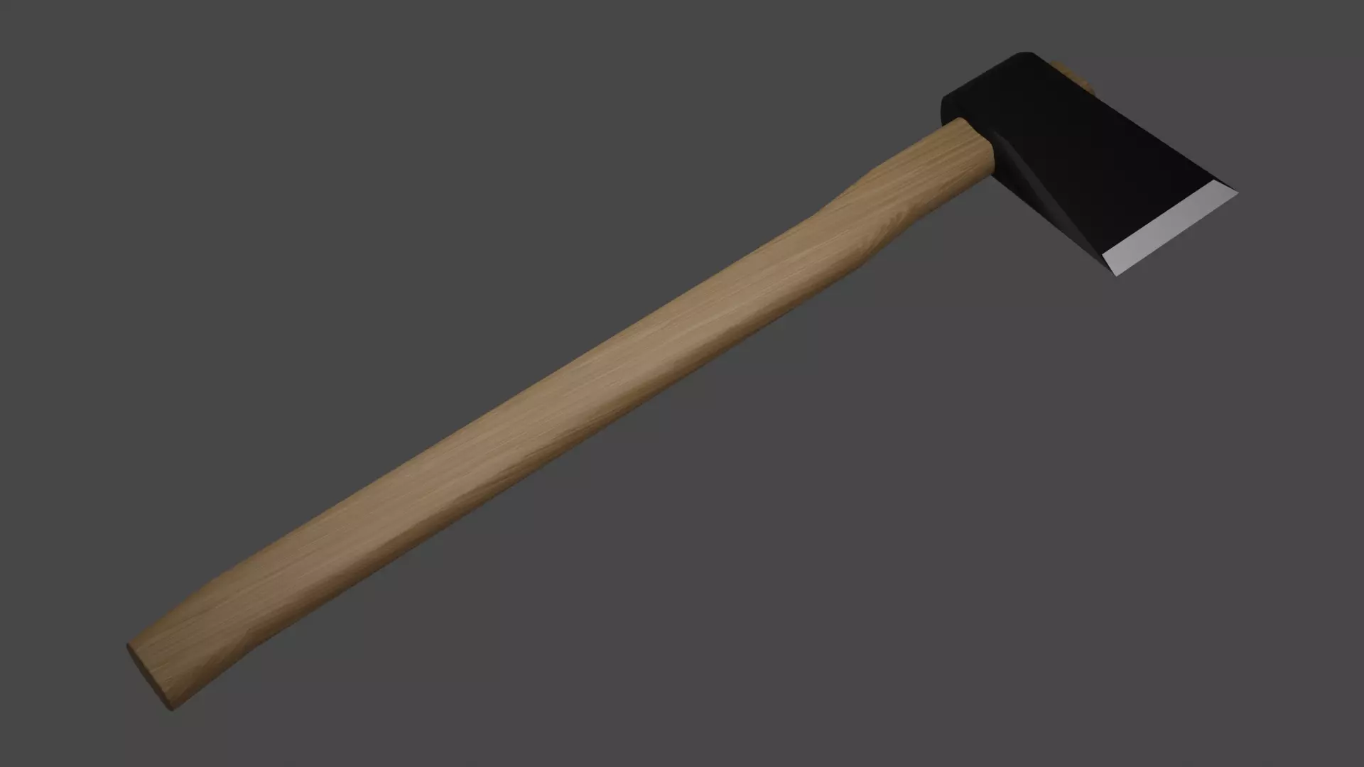 Game Ready Wood Axe 3D model_0