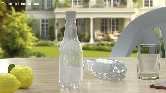 Small Plastic White Water Bottle 3D model