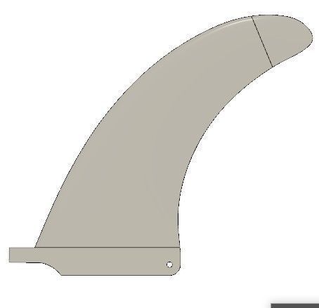 Longboard Fin Surf 3D print model_1