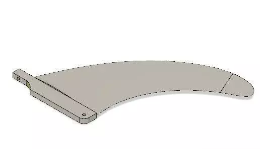 Longboard Fin Surf 3D print model_0