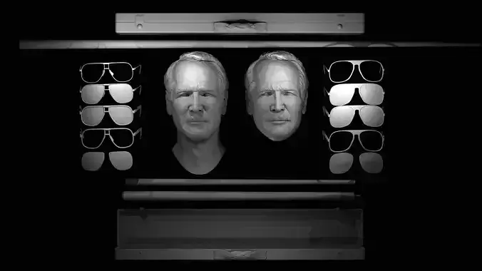 Paul Newman Fast Eddie head and accessories for action figure