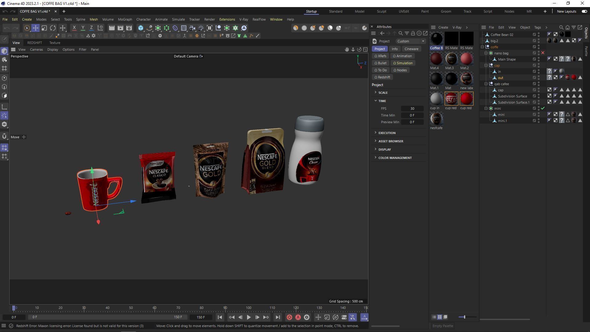 NESCAFE BAG COLLECTION Low-poly 3D model_11