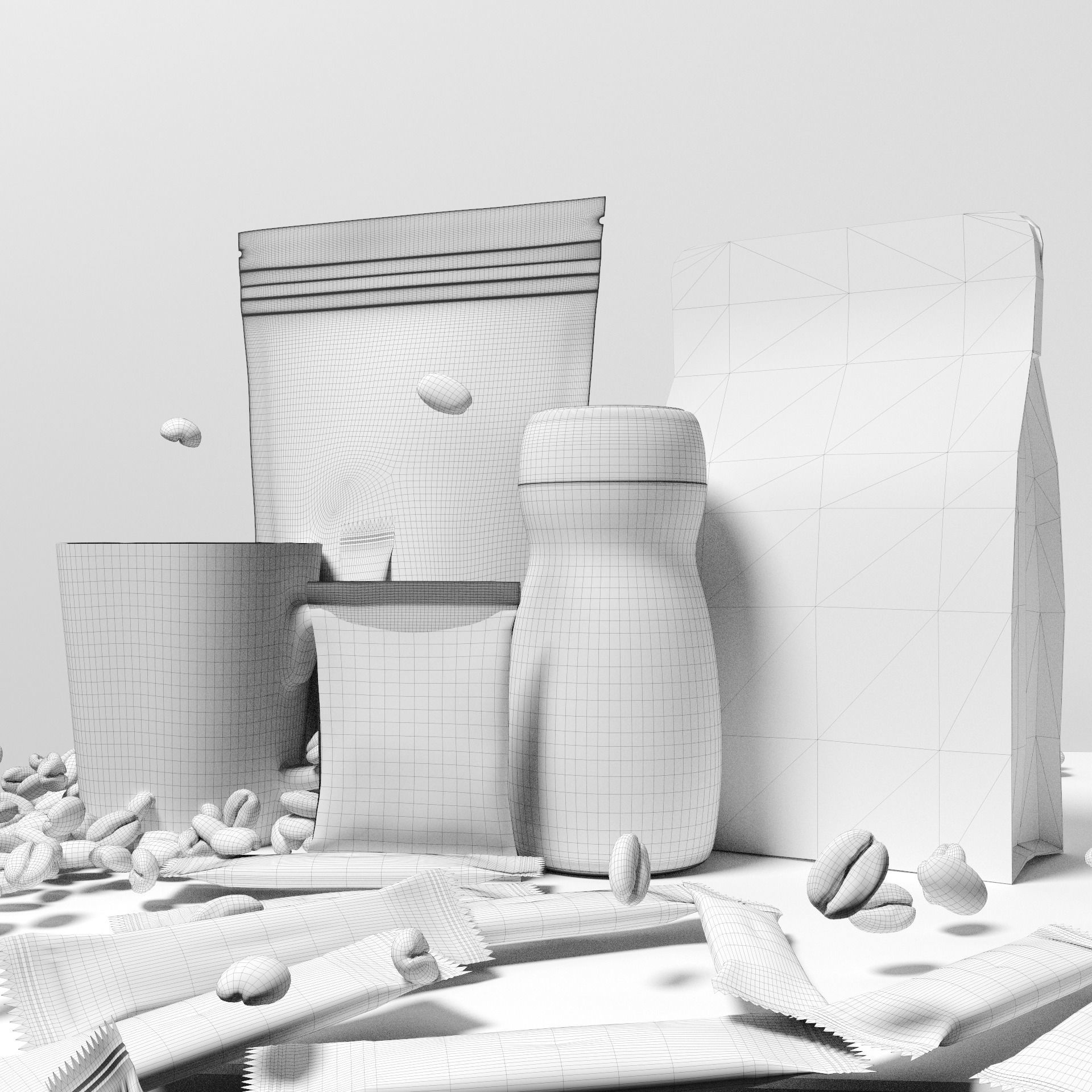 NESCAFE BAG COLLECTION Low-poly 3D model_6