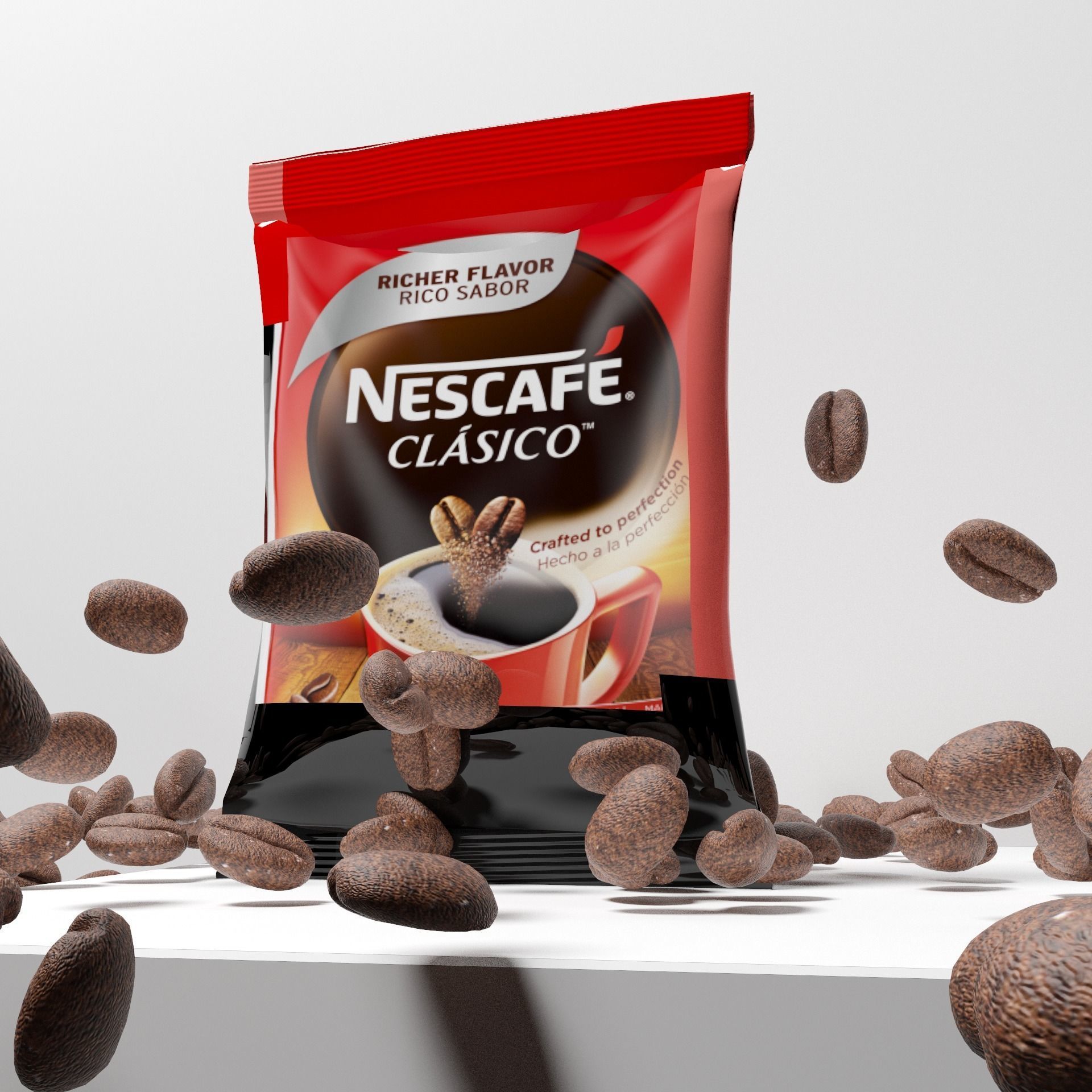 NESCAFE BAG COLLECTION Low-poly 3D model_4