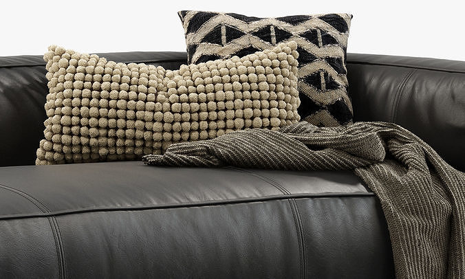 Joybird Jaxon Leather Sofa 3D model 5