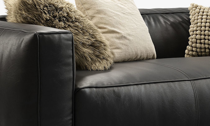 Joybird Jaxon Leather Sofa 3D model 6