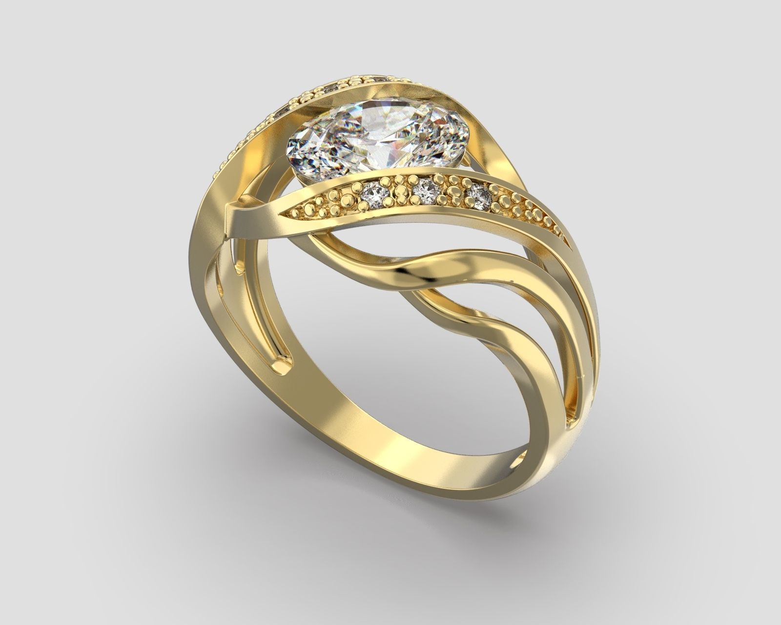 R 065 Ring 3D print model_6