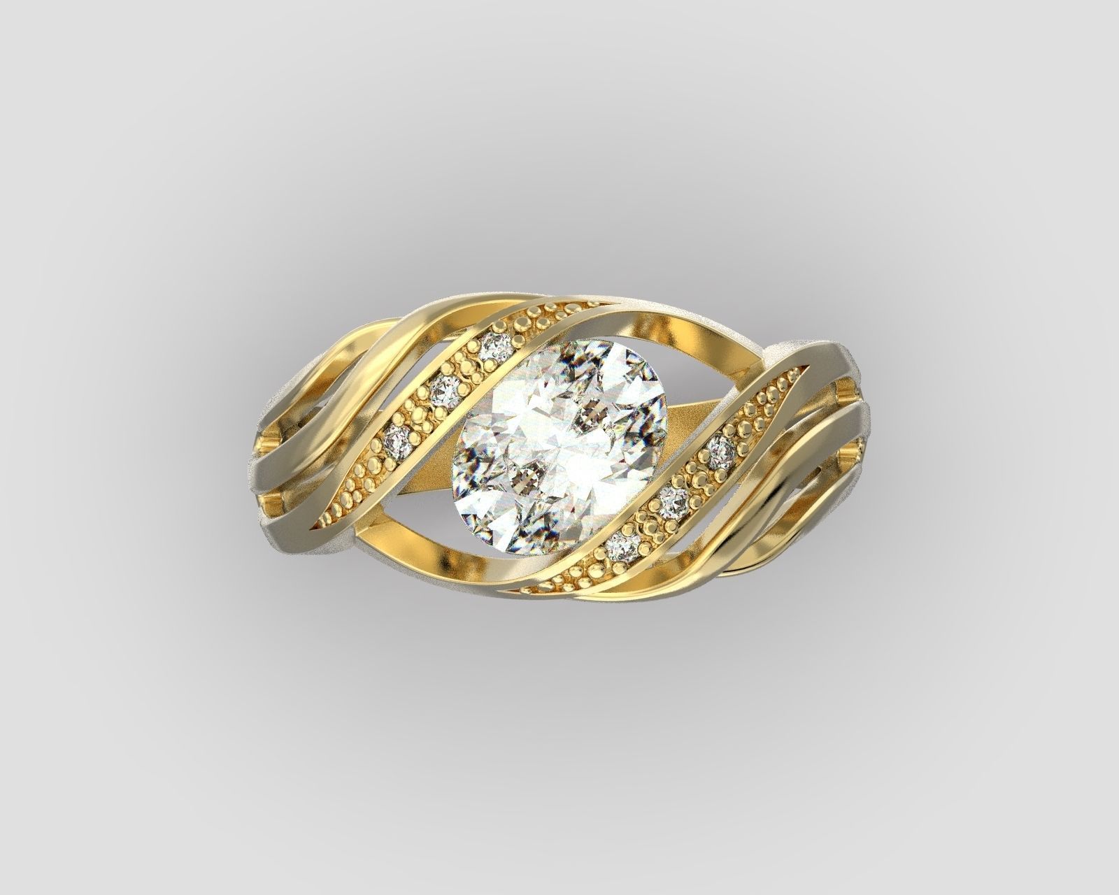 R 065 Ring 3D print model_9