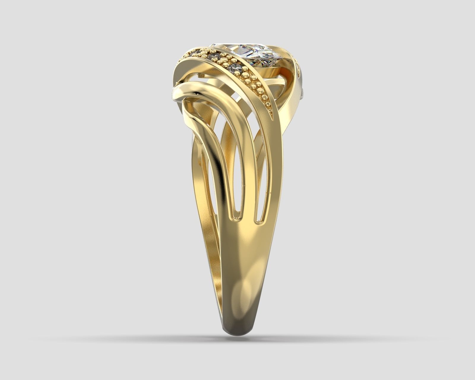 R 065 Ring 3D print model_7