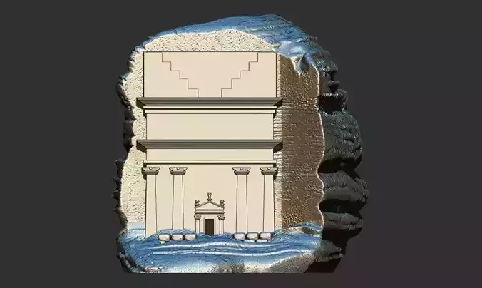 Al-Ula Rock Palace Qasr al Farid Madain Saleh 3d model