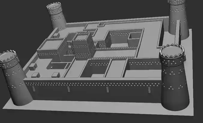 Al Masmak Fort Castle Palace 3D Printable model 3D print model Al Masmak Fort Castle Palace 3D Printable model 3D print model
