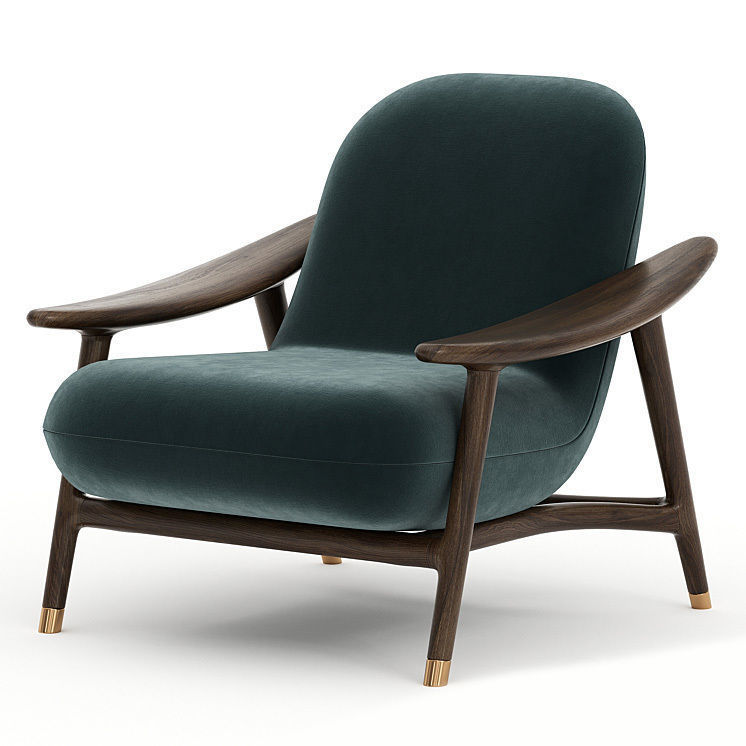 Gaia Armchair Low-poly 3D model_2