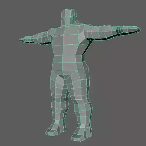 Low-Poly Buff Male Body