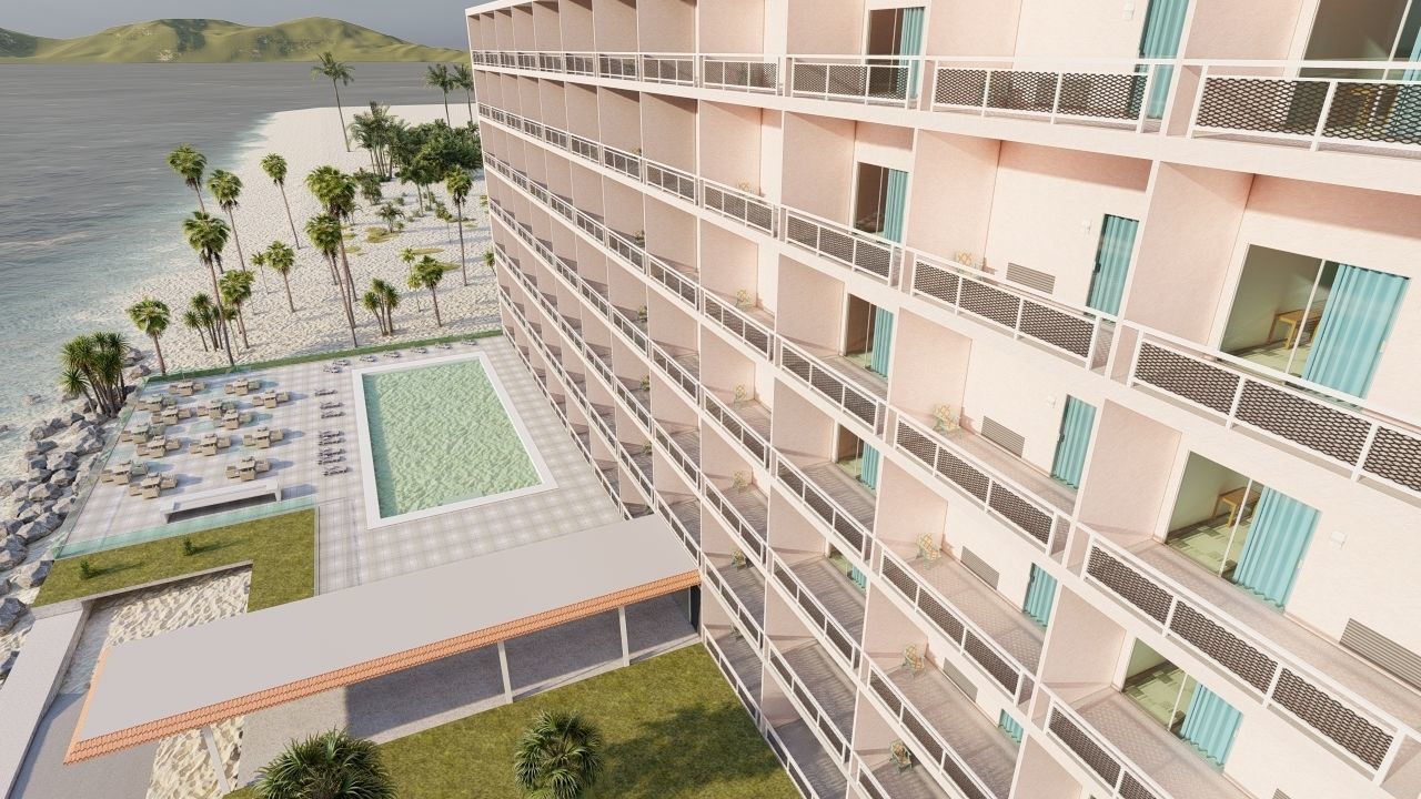 Hotel Beach 3D model_20