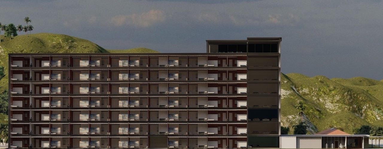 Hotel Beach 3D model_21