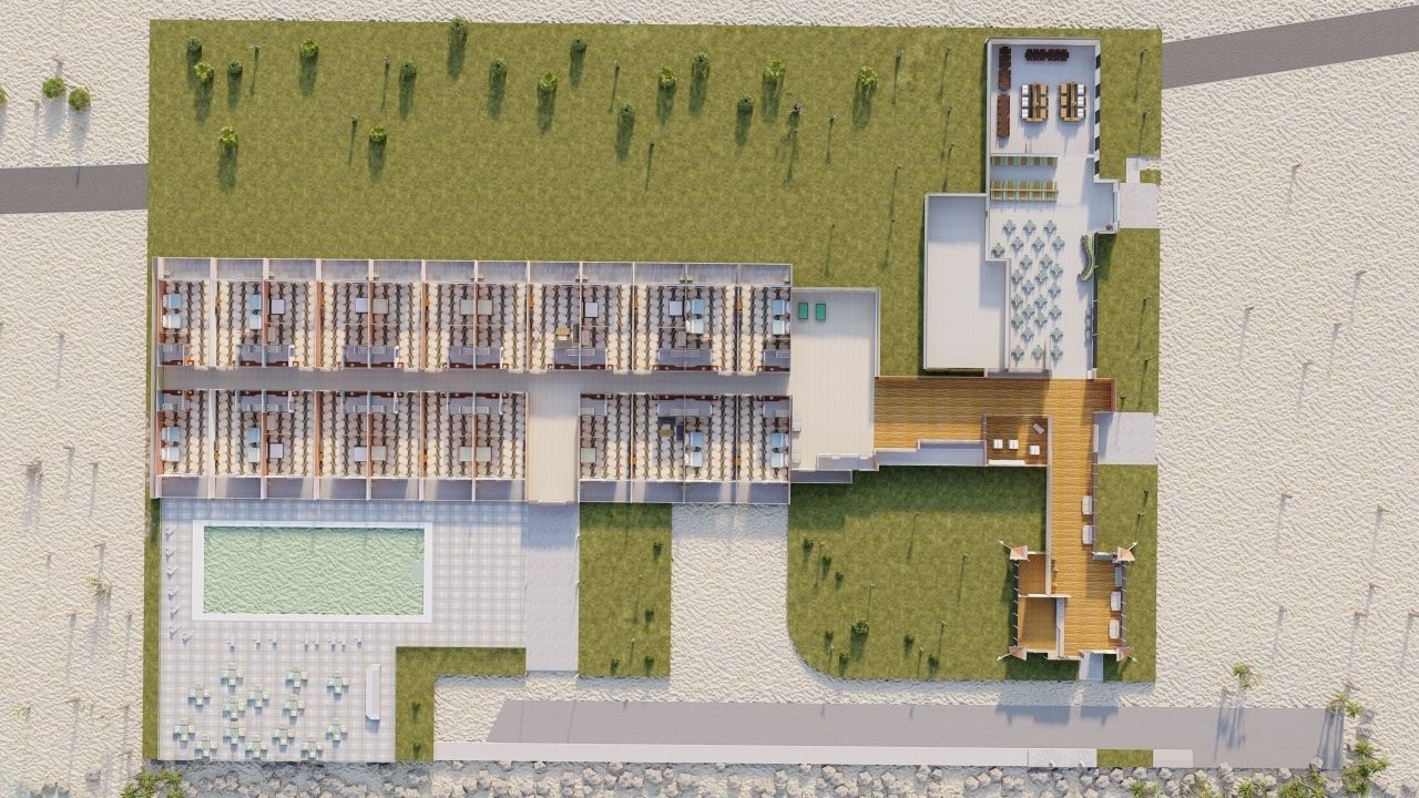 Hotel Beach 3D model_22