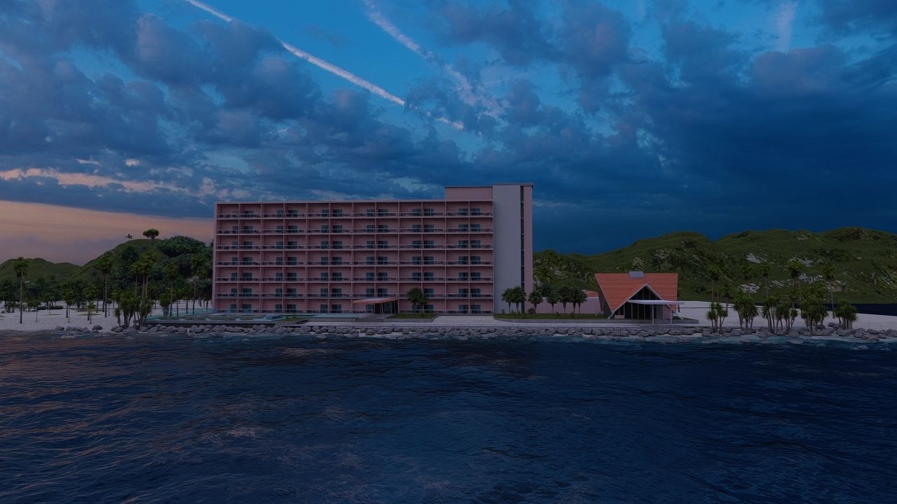 Hotel Beach 3D model_15