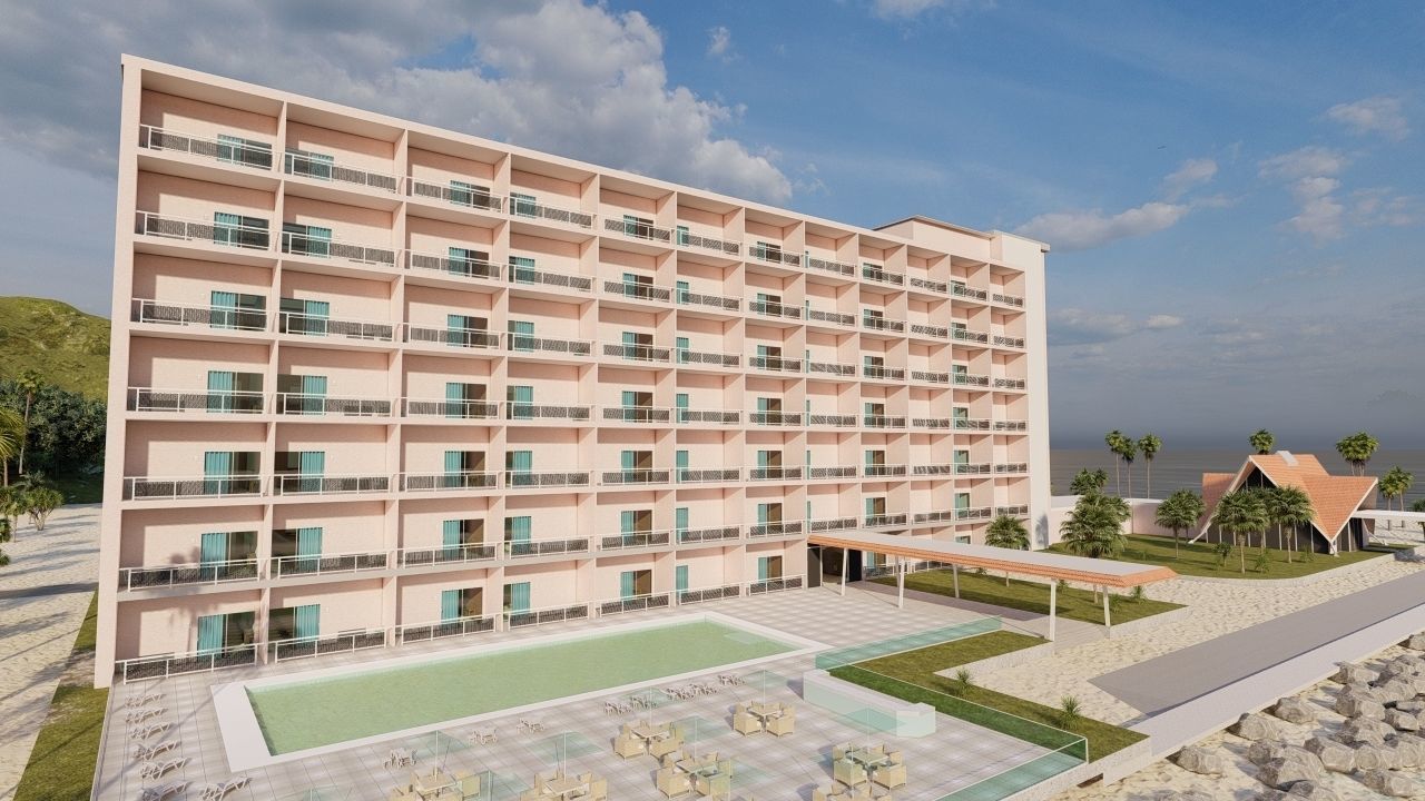 Hotel Beach 3D model_10