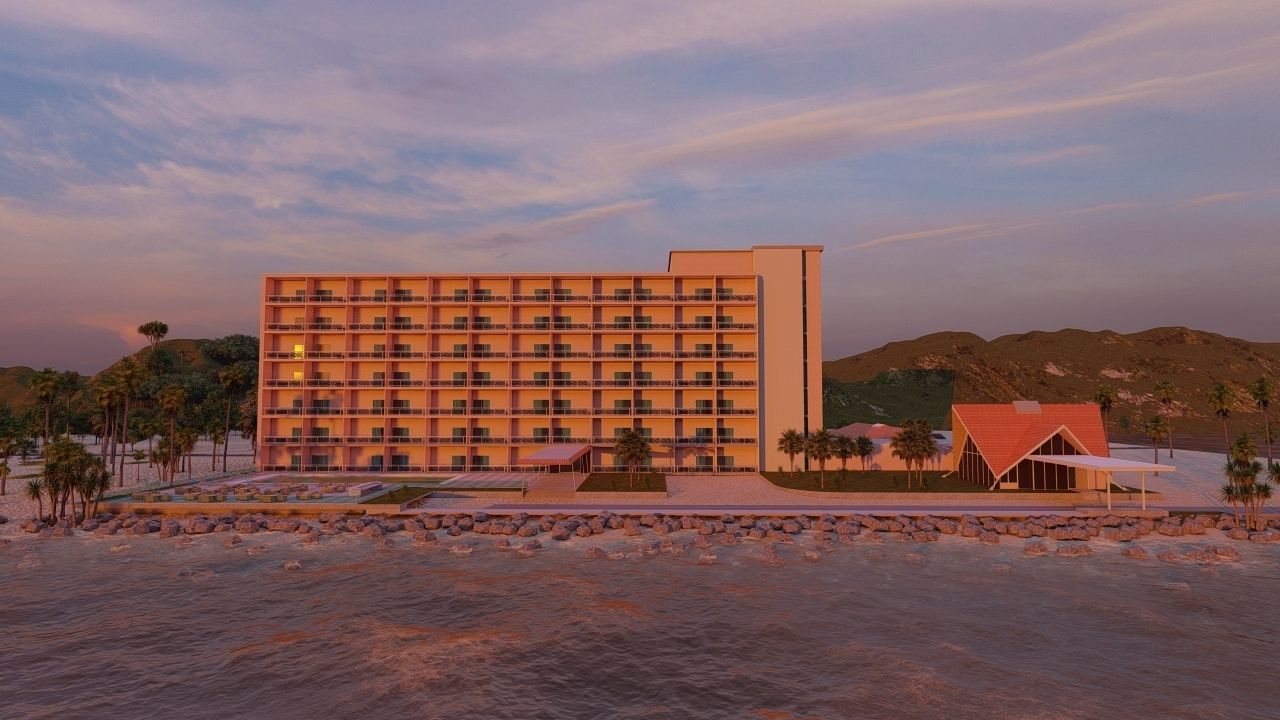 Hotel Beach 3D model_16