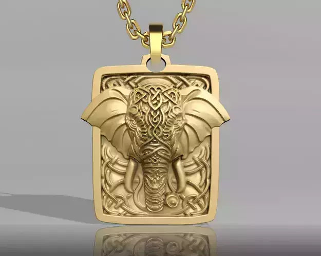 ELEPHANT PENDANT M02 3D print model
