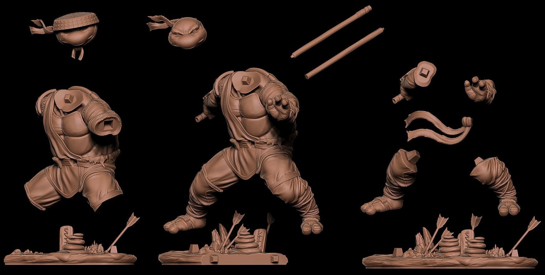 Fan Art - Donnie from TMNT - Last Ronin version Statue 3D print model_10